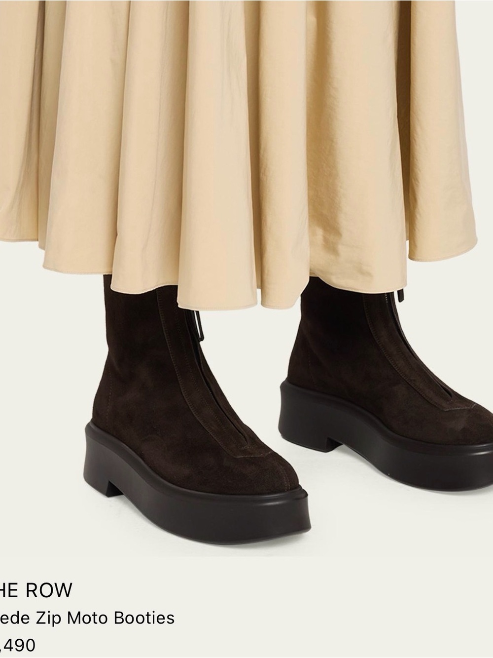 The Row Men's Brown Suede Ankle Boots